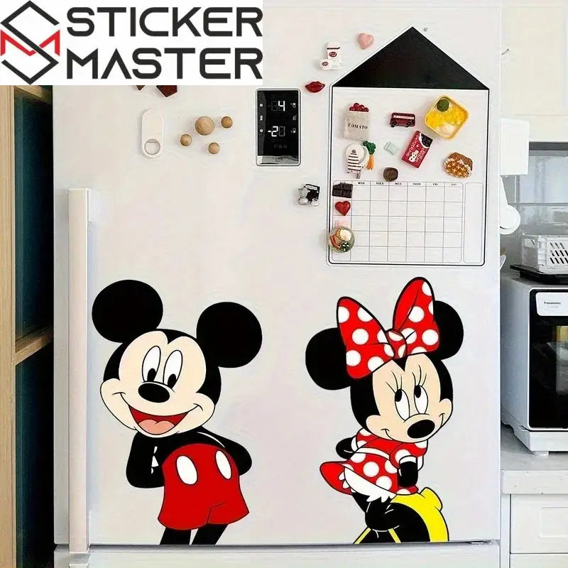 Mickey Mouse Sticker | Sevimli Çift Bulaşık Makinesi ve Dolap Dekoru (45x48 cm) Sticker Master