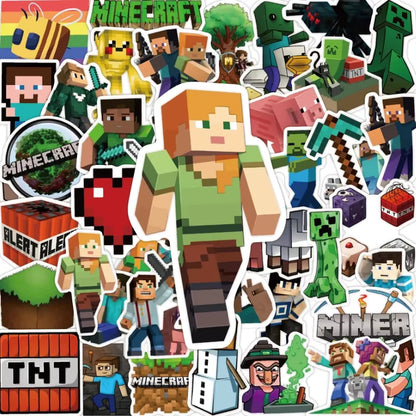 Minecraft Sticker Seti (50 Adet) | Su Geçirmez Oyun Çıkartmaları Sticker Master