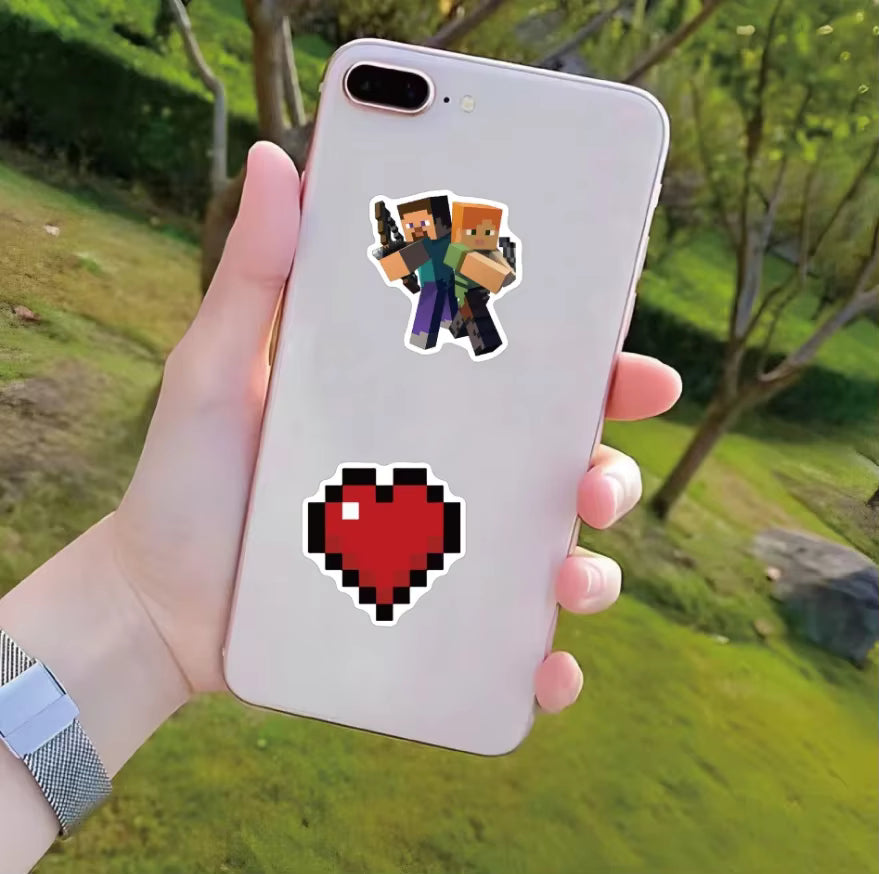 Minecraft Sticker Seti (50 Adet) | Su Geçirmez Oyun Çıkartmaları Sticker Master