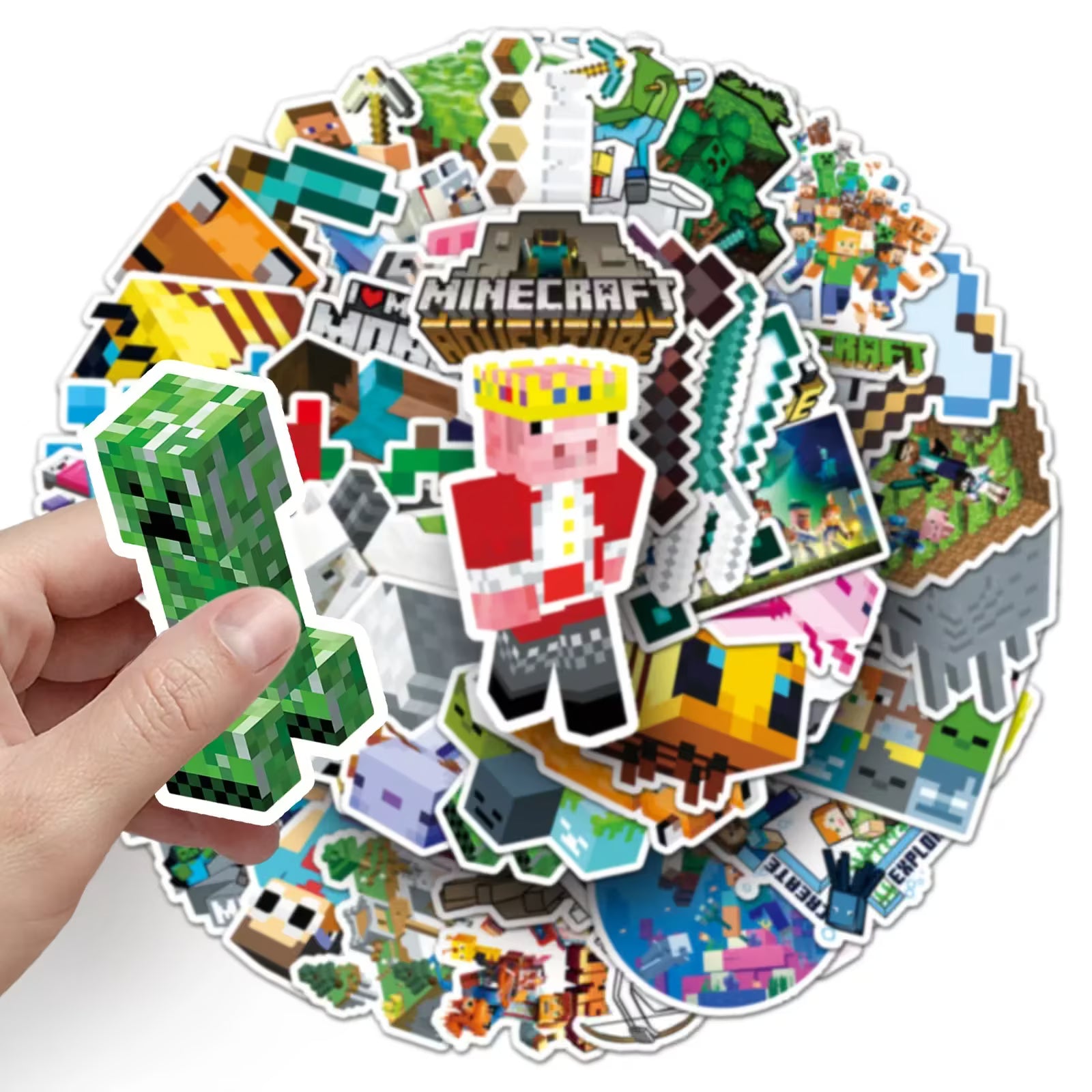Minecraft Sticker Seti (50 Adet) | Su Geçirmez Oyun Çıkartmaları Sticker Master
