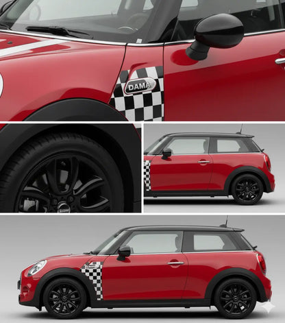 Mini Cooper Çamurluk Üstü ve Yan Kapı Dama Sticker Seti Sticker Master