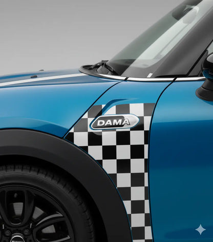 Mini Cooper Çamurluk Üstü ve Yan Kapı Dama Sticker Seti Sticker Master