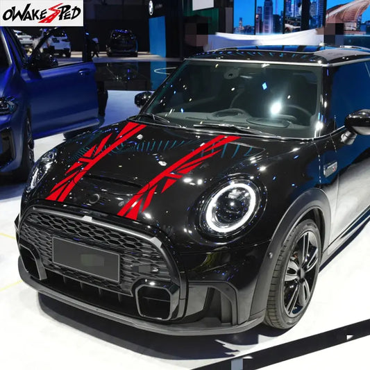 Mini Cooper Kaput Şeridi | R56, F56 ve Tüm Modeller İçin Union Jack Bonnet Stripe Sticker Master