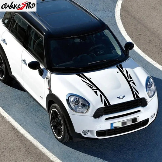 Mini Cooper Kaput Şeridi | R56, F56 ve Tüm Modeller İçin Union Jack Bonnet Stripe Sticker Master