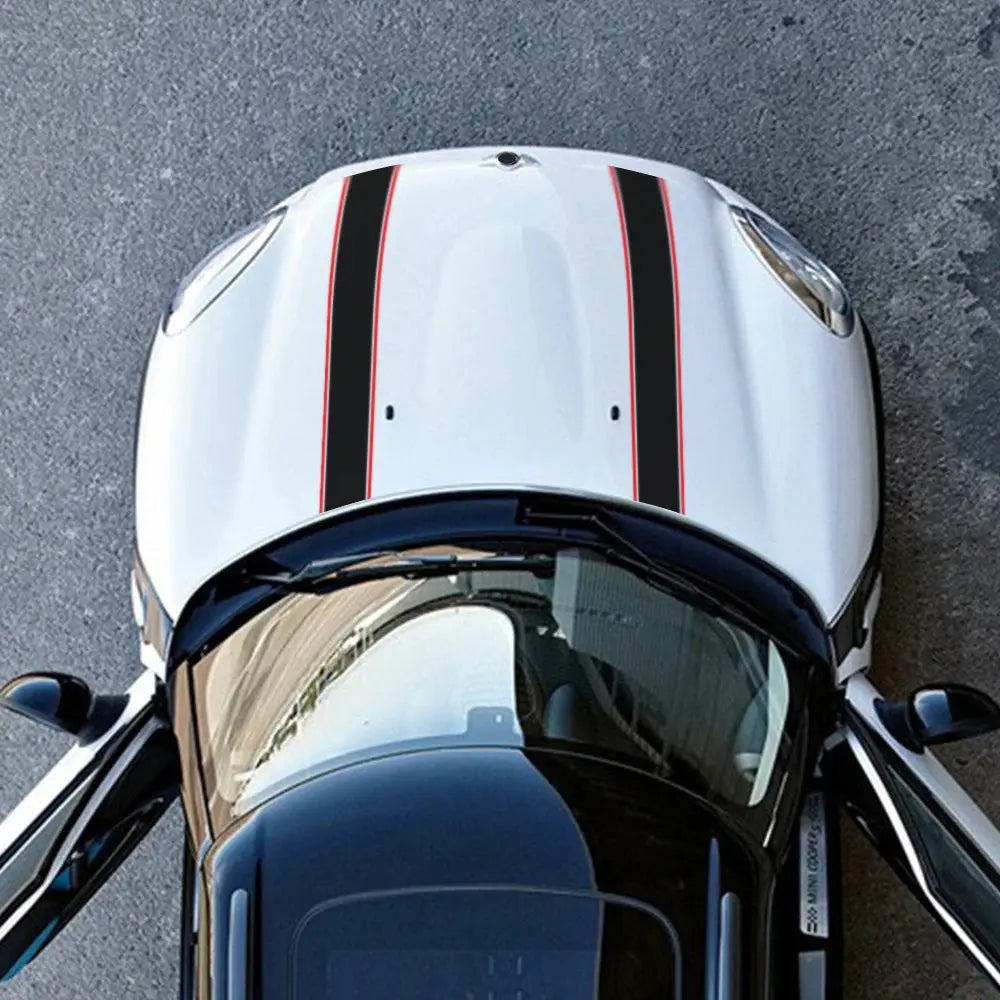 Mini Cooper Kaput Şerit Sticker Seti - Sticker Master - Sticker Master