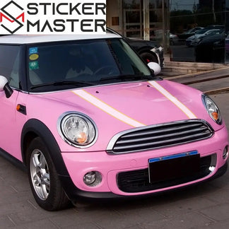 Mini Cooper Kaput Şerit Sticker Seti - Sticker Master - Sticker Master