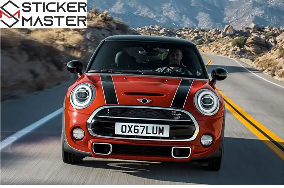 Mini Cooper Kaput Şerit Sticker Seti - Sticker Master - Sticker Master