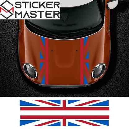 Mini Cooper Kaput Sticker Seti | Union Jack İngiliz Bayrağı Şerit (Tüm Modeller) - Sticker Master