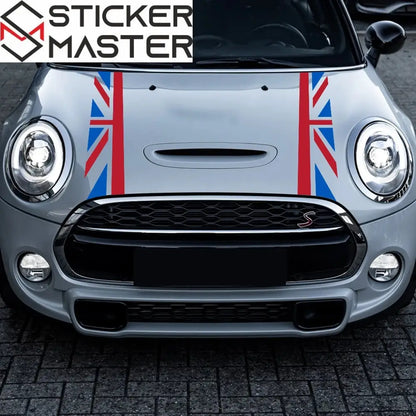 Mini Cooper Kaput Sticker Seti | Union Jack İngiliz Bayrağı Şerit (Tüm Modeller) - Sticker Master