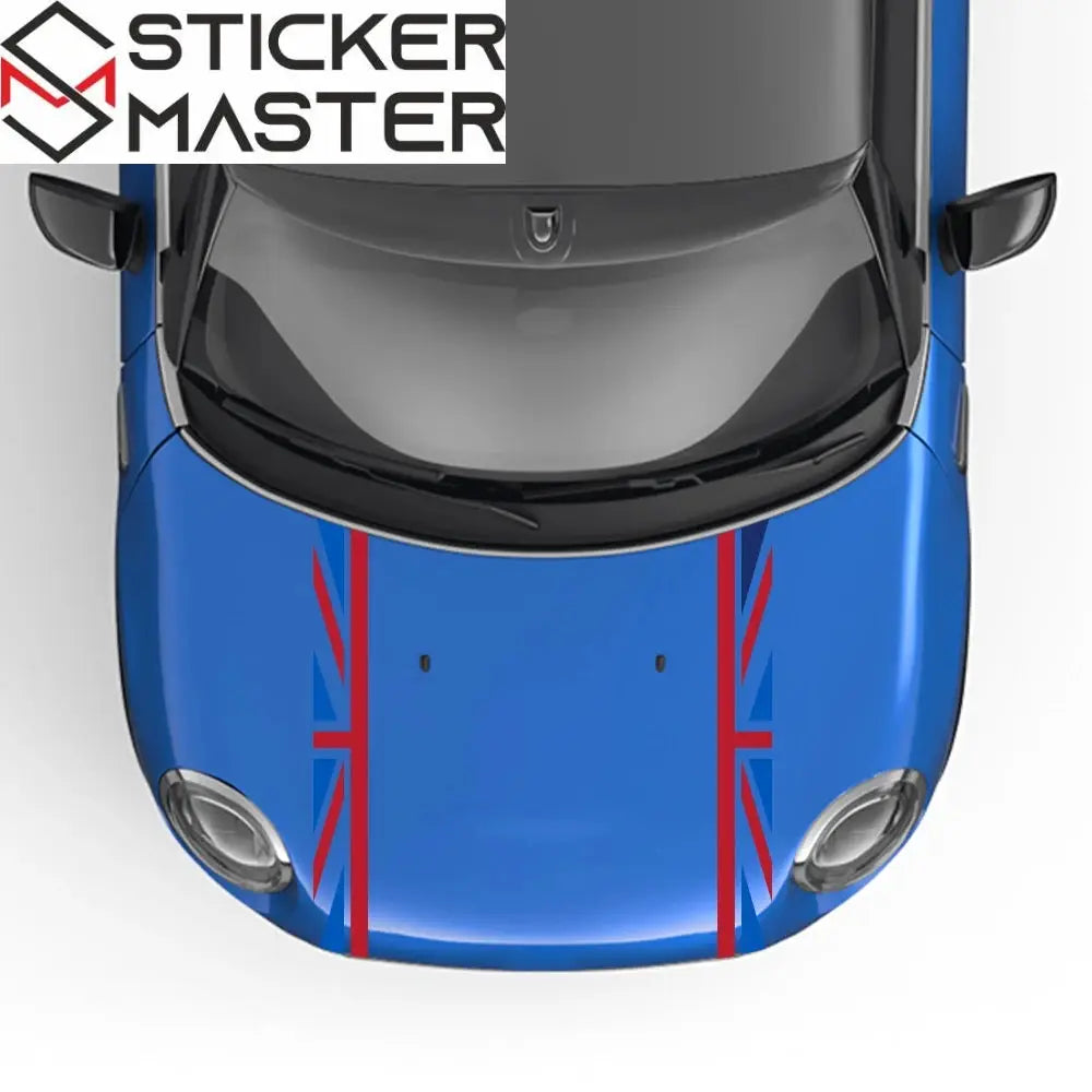 Mini Cooper Kaput Sticker Seti | Union Jack İngiliz Bayrağı Şerit (Tüm Modeller) - Sticker Master