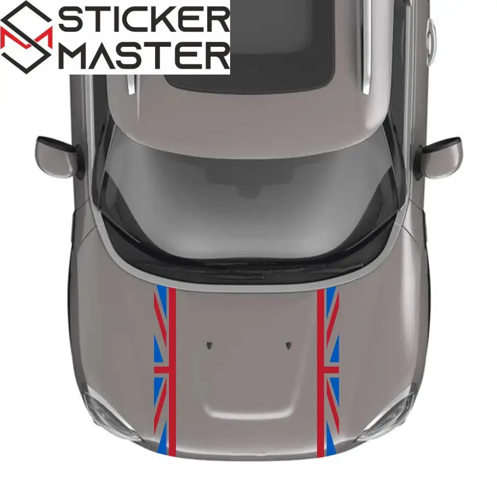 Mini Cooper Kaput Sticker Seti | Union Jack İngiliz Bayrağı Şerit (Tüm Modeller) - Sticker Master