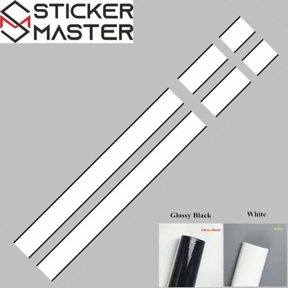 Mini Cooper Sticker Seti | JCW Tarzı Kaput ve Bagaj Şerit Decal (Çift Renkli) Sticker Master