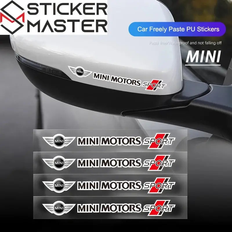 Mini Cooper Uyumlu Detay Sticker | 4'lü Ayna ve Jant Seti Sticker Master