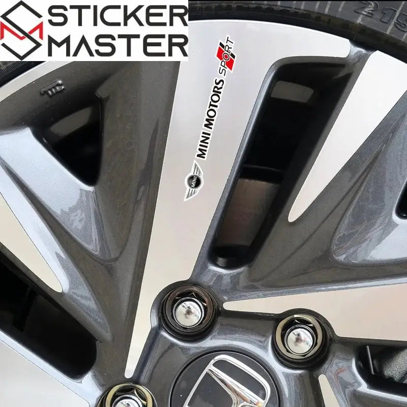 Mini Cooper Uyumlu Detay Sticker | 4'lü Ayna ve Jant Seti Sticker Master