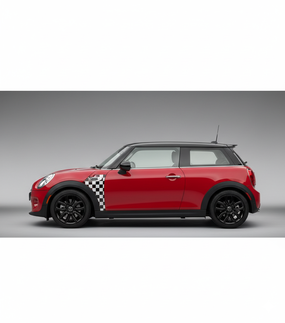 Mini Cooper Çamurluk Üstü ve Yan Kapı Dama Sticker Seti