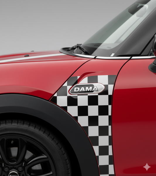 Mini Cooper Çamurluk Üstü ve Yan Kapı Dama Sticker Seti