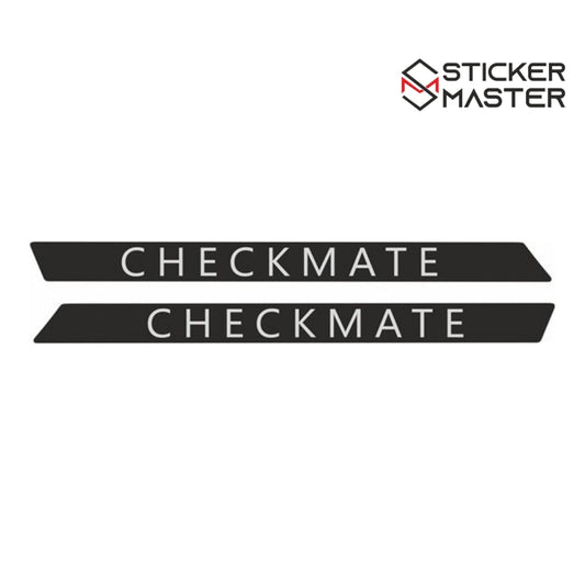 Sticker Master Mini R53 Cooper S Checkmate Scuttle Sticker – Yazılı Değişim Etiketi