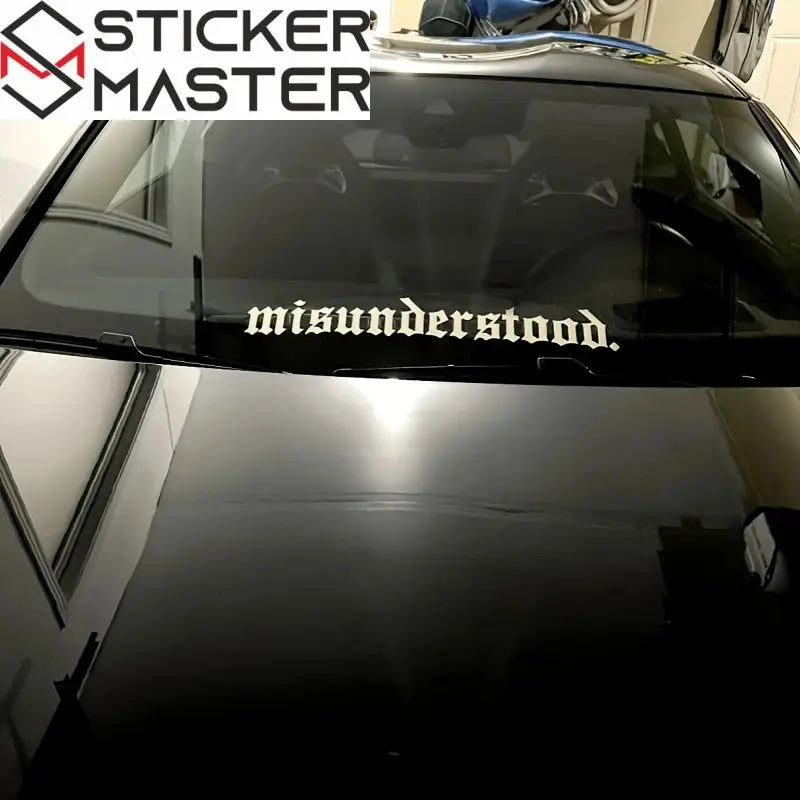 Misunderstood Sticker | Gotik Fontlu Ön ve Arka Cam Yazı Decal (50-91 cm) Sticker Master