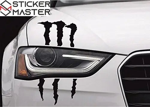 Sticker Master Far İçin Monster Pençe Oto Sticker Motor, Kask, Laptop, Araba, Oto Araç İçin Dayanıklı Etiket Decal