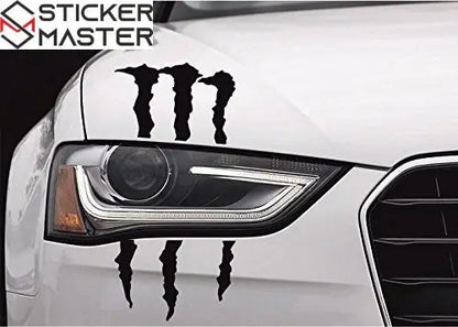 Sticker Master Far İçin Monster Pençe Oto Sticker Motor, Kask, Laptop, Araba, Oto Araç İçin Dayanıklı Etiket Decal
