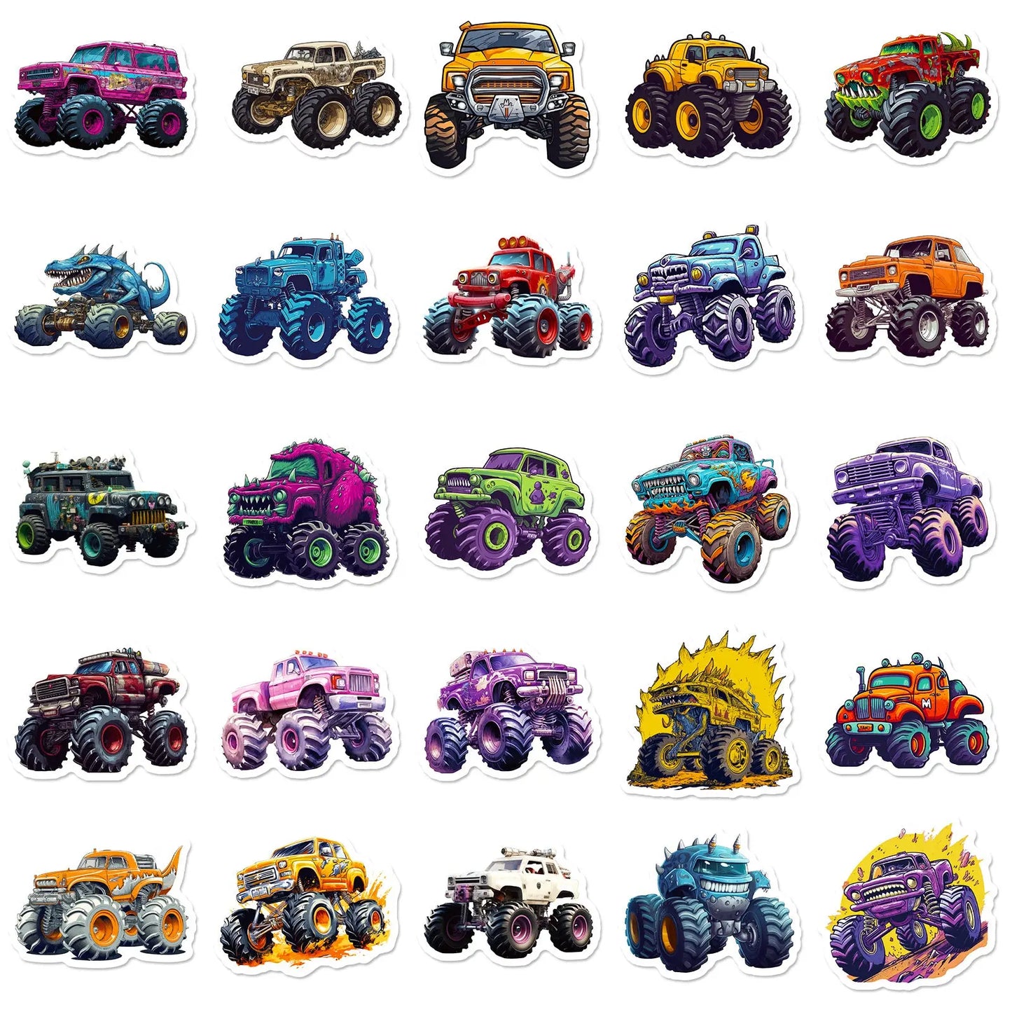Monster Truck Sticker Seti 50’li | Sticker Master - Sticker Master