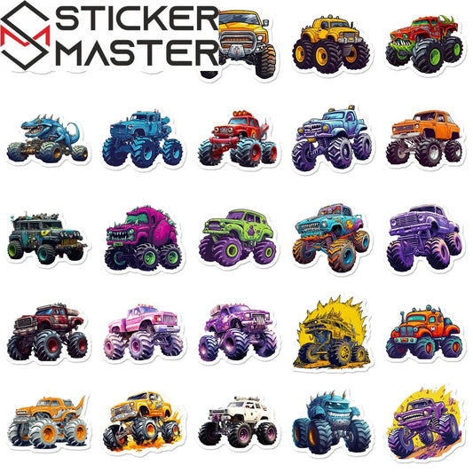 Monster Truck Sticker Seti 50’li | Sticker Master - Sticker Master