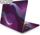 Mor Soyut Dalgalı Laptop Sticker Violet Vinil Kaplama | Sticker Master