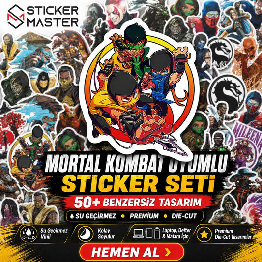 Mortal Kombat Uyumlu Karakter Sticker Seti (60 Parça) | Premium Çıkartma reklam