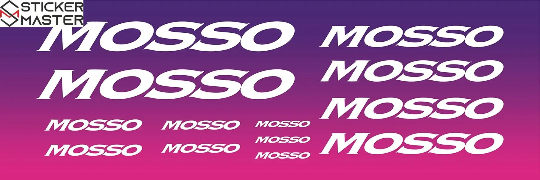 Sticker Master Mosso Bisiklet Sticker Set Etiket