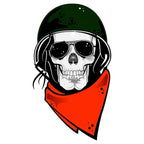 Sticker Master Motorcu Kurukafa Sticker Motor, Kask, Laptop, Araba, Oto Araç İçin Dayanıklı Etiket Decal 15 Cm