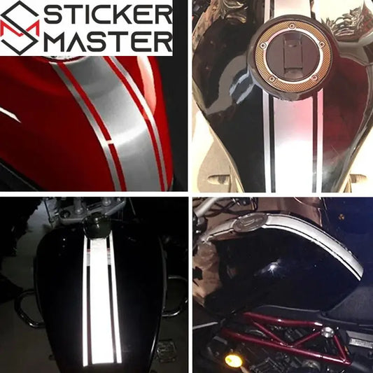 Sticker Master 50 Cm Motosiklet Yakıt Deposu Tank Motor Sticker Etiket Yapıştırma - Sticker Master