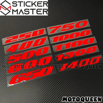 Motosiklet Hacim Sticker CC Rakam Seti (2 Adet) | Sticker Master - Sticker Master