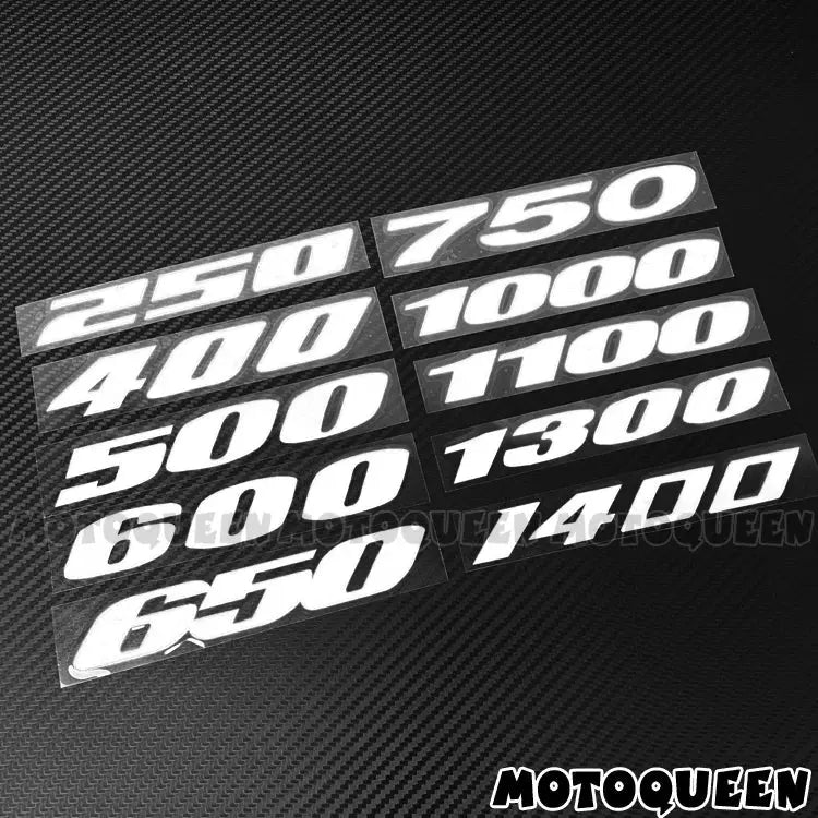 500 Cc Sticker Motosiklet Hacim Sticker CC Rakam Seti (2 Adet) - Sticker Master