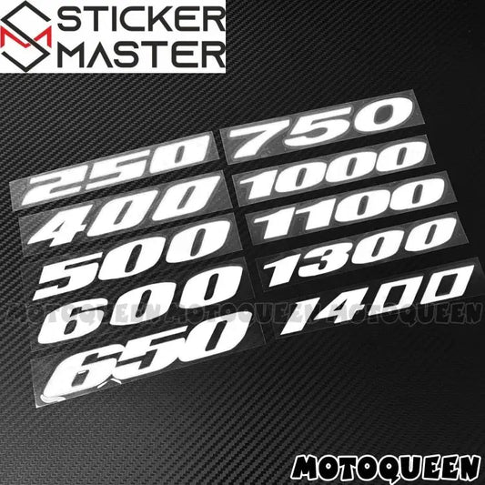 Motosiklet Hacim Sticker CC Rakam Seti (2 Adet) | Sticker Master - Sticker Master