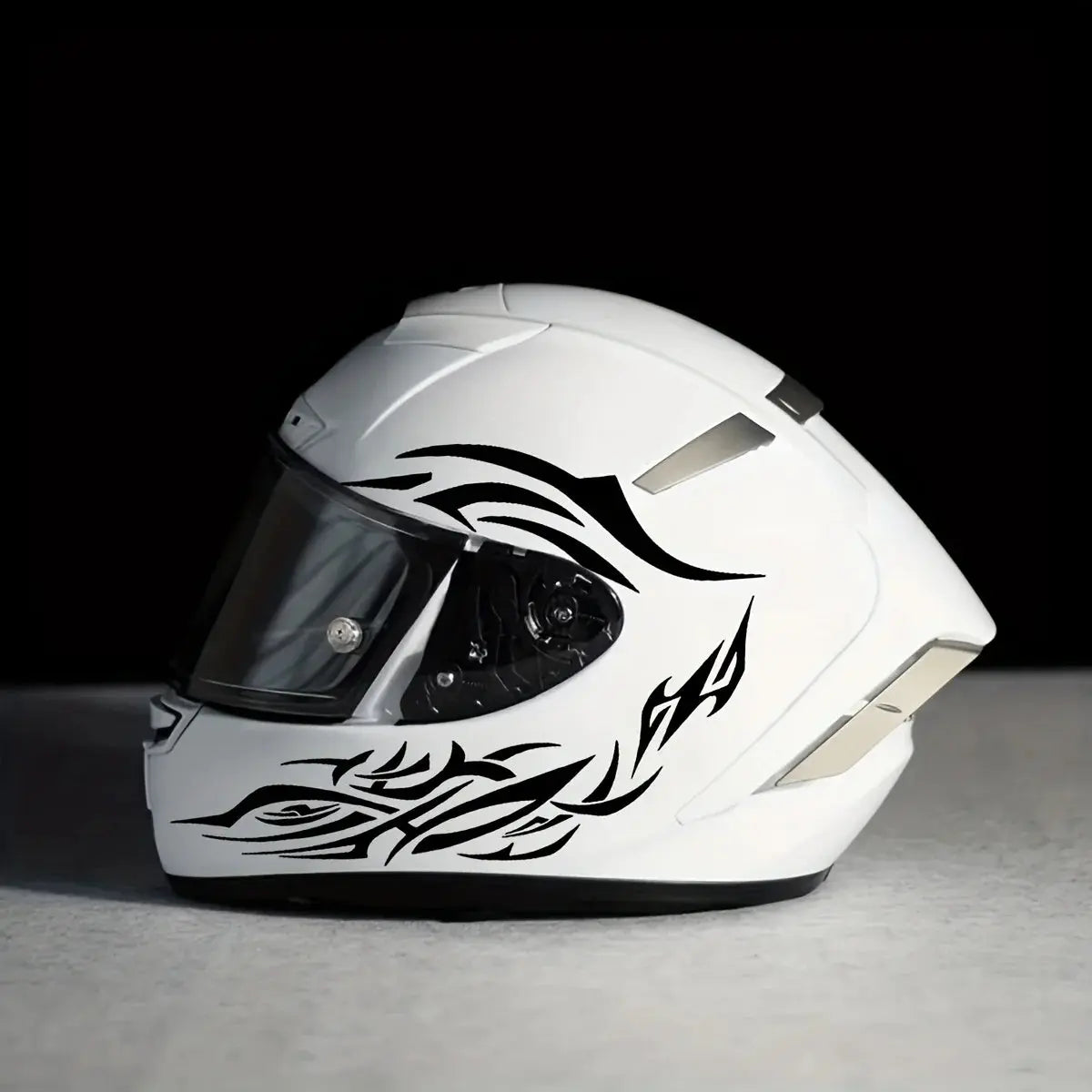 Motosiklet Kask Sticker Seti | Alev Deseni (6 Parça - Her Renk) Sticker Master