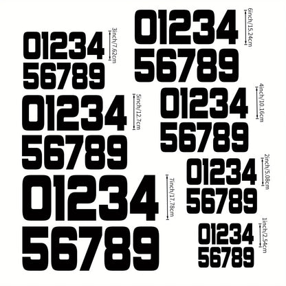 Motosiklet Numara Sticker ve Kask İçin Numara Sticker Seti (0-9) | Yarış Rakamları Sticker Master