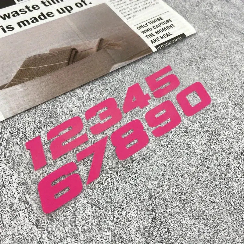 Motosiklet Numara Sticker ve Kask İçin Numara Sticker Seti (0-9) | Yarış Rakamları Sticker Master
