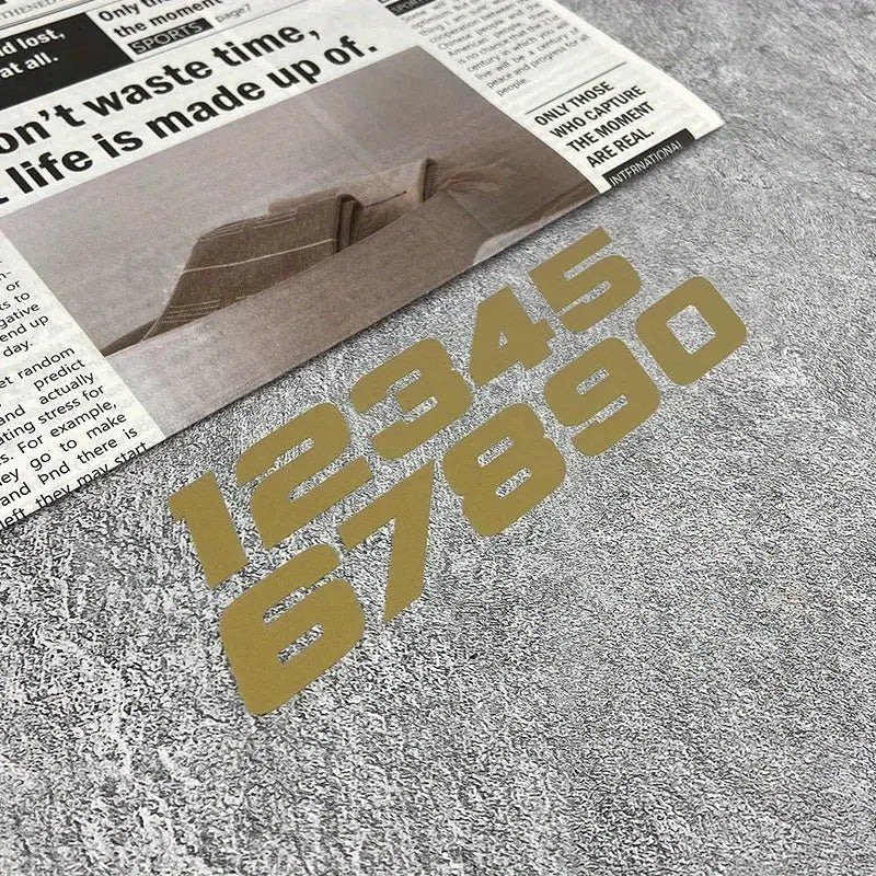 Motosiklet Numara Sticker ve Kask İçin Numara Sticker Seti (0-9) | Yarış Rakamları Sticker Master