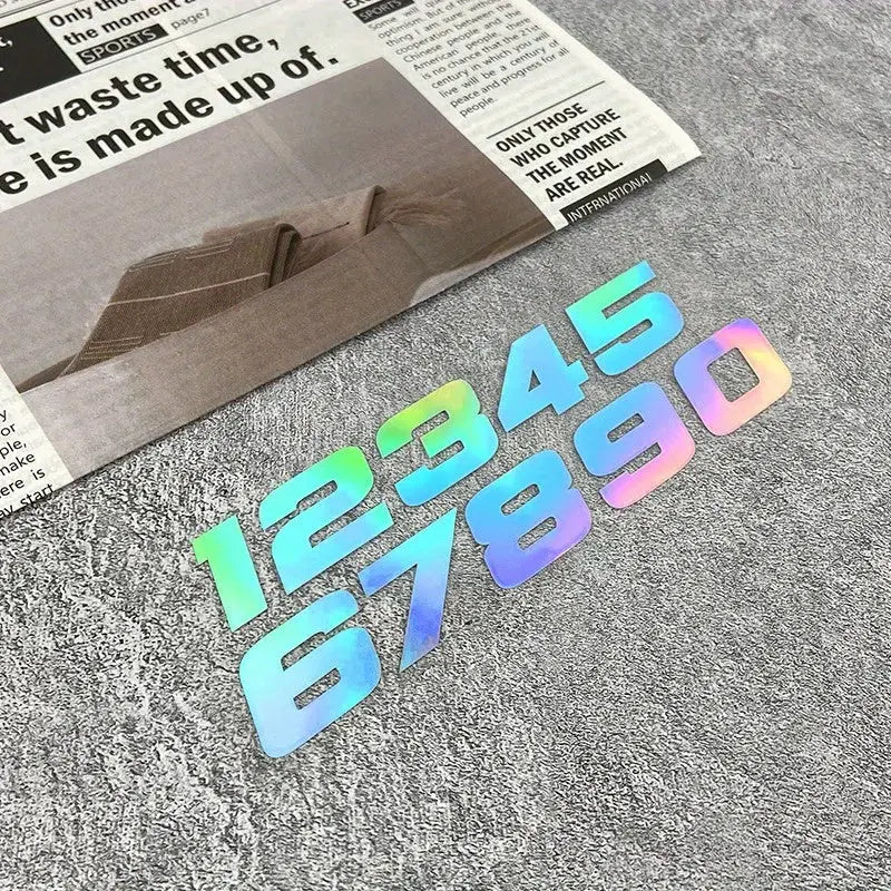 Motosiklet Numara Sticker ve Kask İçin Numara Sticker Seti (0-9) | Yarış Rakamları Sticker Master