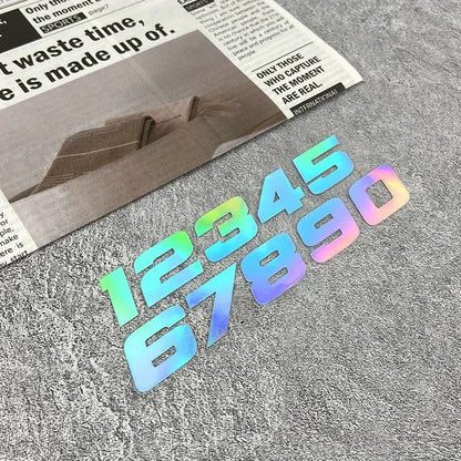 Motosiklet Numara Sticker ve Kask İçin Numara Sticker Seti (0-9) | Yarış Rakamları Sticker Master