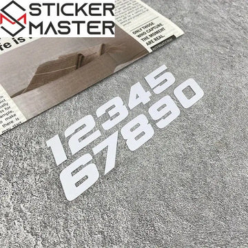 Motosiklet Numara Sticker ve Kask İçin Numara Sticker Seti (0-9) | Yarış Rakamları Sticker Master