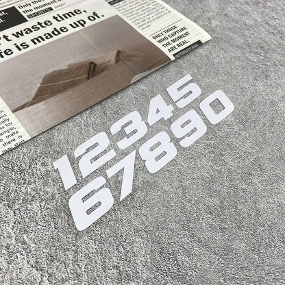 Motosiklet Numara Sticker ve Kask İçin Numara Sticker Seti (0-9) | Yarış Rakamları Sticker Master