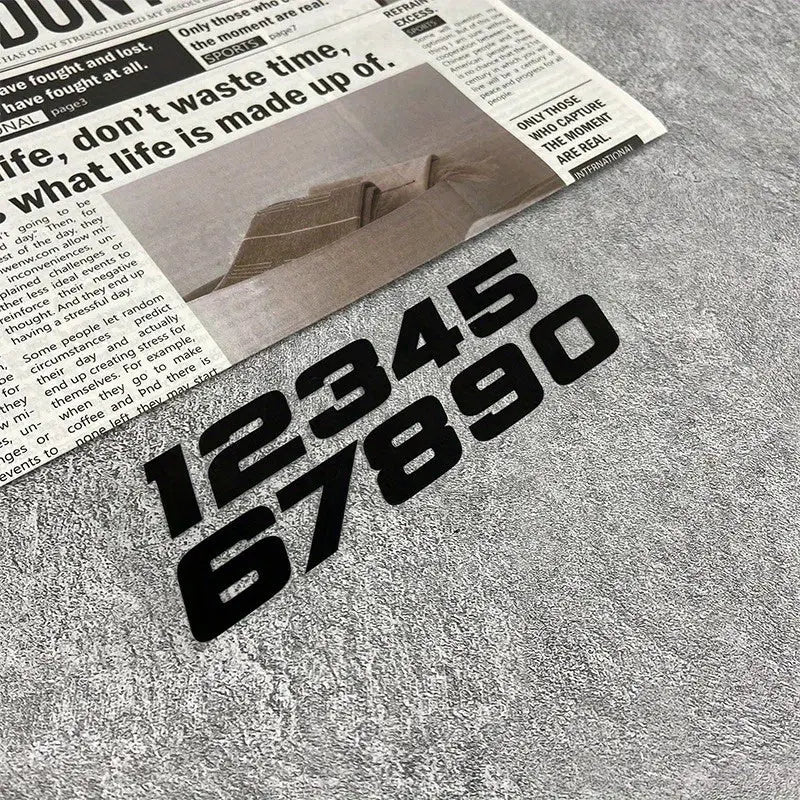 Motosiklet Numara Sticker ve Kask İçin Numara Sticker Seti (0-9) | Yarış Rakamları Sticker Master