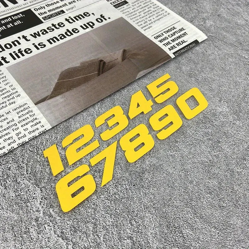 Motosiklet Numara Sticker ve Kask İçin Numara Sticker Seti (0-9) | Yarış Rakamları Sticker Master