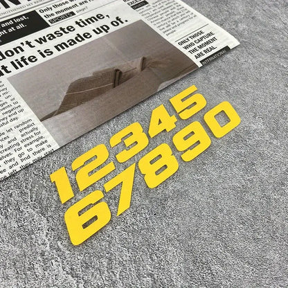 Motosiklet Numara Sticker ve Kask İçin Numara Sticker Seti (0-9) | Yarış Rakamları Sticker Master