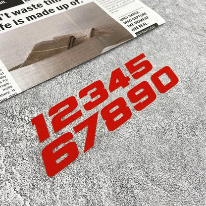 Motosiklet Numara Sticker ve Kask İçin Numara Sticker Seti (0-9) | Yarış Rakamları Sticker Master