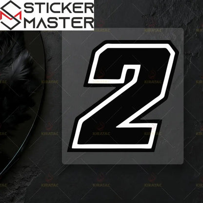 Motosiklet Rakam Sticker Seti | 0-9 Numaralı Su Geçirmez Etiket (2 Adet) Sticker Master