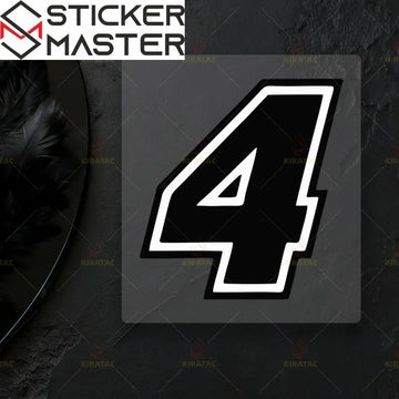 Motosiklet Rakam Sticker Seti | 0-9 Numaralı Su Geçirmez Etiket (2 Adet) Sticker Master