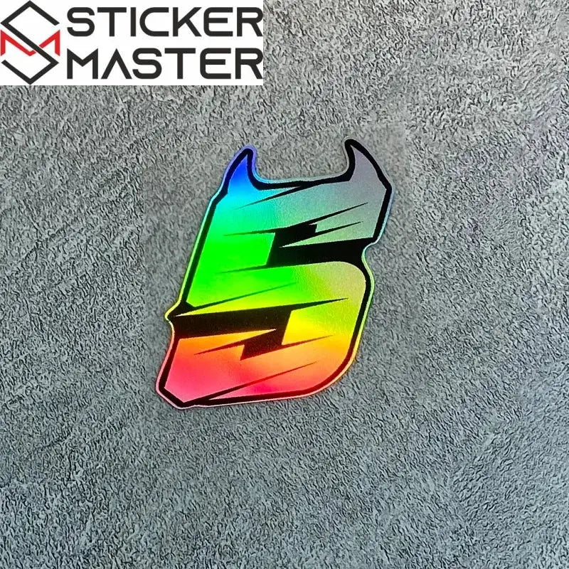 Motosiklet Rakam Sticker | Şeytan Boynuzlu Lazer Kask Decal (5-10cm) Sticker Master