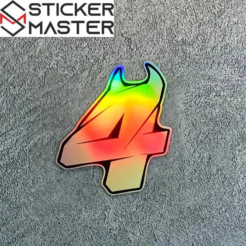Motosiklet Rakam Sticker | Şeytan Boynuzlu Lazer Kask Decal (5-10cm) Sticker Master